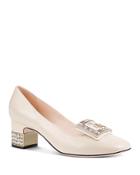 Gucci Women's Leather & Crystal G Mid Heel Pumps