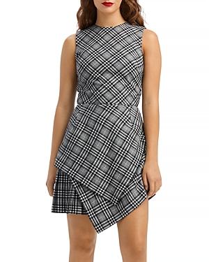 Oscar De La Renta Layered Glen Plaid Dress