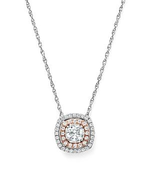 Bloomingdale's Diamond Pendant Necklace In 14k Rose & White Gold, 0.50 Ct. T.w. - 100% Exclusive