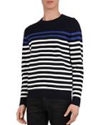 The Kooples Striped Cotton Knit Sweater