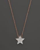 Dana Rebecca Designs Diamond Julianne Himiko Star Necklace In 14k White Gold With 14k Rose Gold Chain, 16