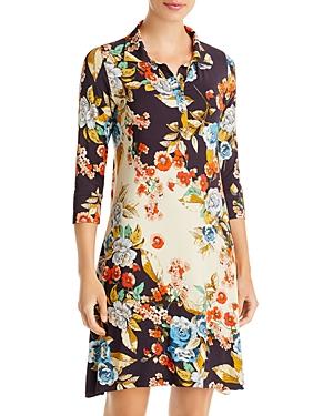 Johnny Was Emma Rose Print Shirt Dress