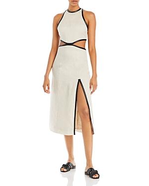 Staud Delmore Cutout Midi Dress