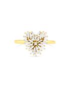 Suzanne Kalan 18k Yellow & White Gold Diamond Small Heart Ring