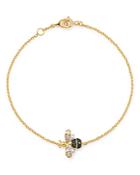 Bloomingdale's Black & White Diamond Bumble Bee Bracelet In 14k Yellow Gold, 0.16 Ct. T.w. - 100% Exclusive