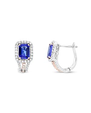 Tanzanite And Diamond Earrings In 14k Rose And White Gold - 100% Exclusive