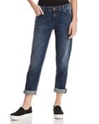 Eileen Fisher Cropped Boyfriend Jeans In Aged Indigo