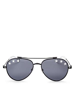 Givenchy Embellished Brow Bar Aviator Sunglasses, 58mm