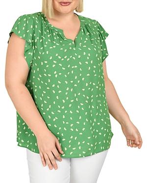 Daniel Rainn Plus Dandelion Print Top