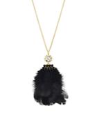 Kate Spade New York Crystal & Feather Pendant Necklace, 34