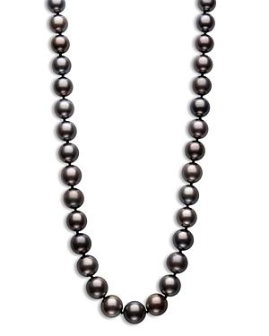 Bloomingdale's Black Cultured Tahitian Pearl Strand Necklace In 14k White Gold, 17.5 - 100% Exclusive