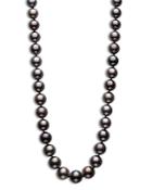 Bloomingdale's Black Cultured Tahitian Pearl Strand Necklace In 14k White Gold, 17.5 - 100% Exclusive