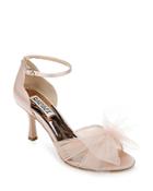 Badgley Mischka Women's Terris Tulle Bow Ankle Strap Sandals