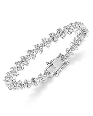 Bloomingdale's Diamond Trio Tennis Bracelet In 14k White Gold, 8.0 Ct. T.w. - 100% Exclusive