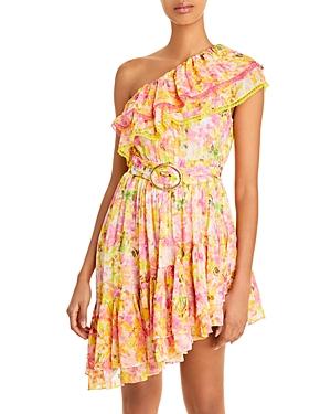 Rococo Sand Georgette One Shoulder Ruffled Dress