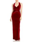 Chiara Boni La Petite Robe Narvella Velvet Halter Gown