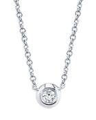 Moon & Meadow 14k White Gold Bezel-set Diamond Pendant Necklace, 18 - 100% Exclusive