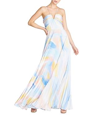 Ml Monique Lhuillier Pleated Gown