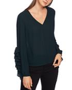 1.state Ruffle-sleeve V-neck Top