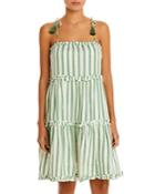 Tory Burch Striped Tiered Cover Up Dress