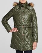 Marc New York Kava Faux Fur Trim Quilted Puffer Coat