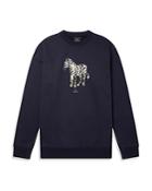 Ps Paul Smith Organic Cotton Zebra Print Crewneck Sweatshirt