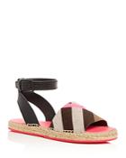 Burberry Women's Abbins House Check Ankle Strap Espadrille Sandals