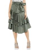 Vince Camuto Asymmetric Tiered Ruffle Skirt
