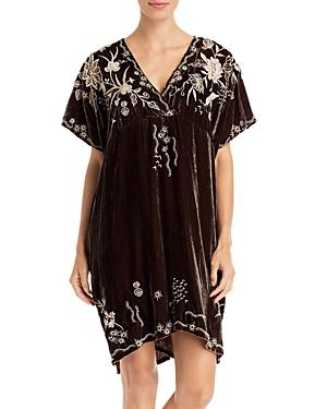 Johnny Was Maree Velvet Embroidered Dress