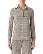 St. John Icon Stripe Silk Blouse