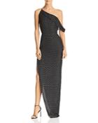 Michelle Mason Embroidered Asymmetric Gown