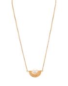 Tory Burch Spinning Mother-of-pearl Delicate Necklace, 18