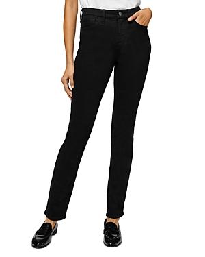 Jen7 By 7 For All Mankind Slim Straight Jeans In Classic Black Noir