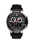 Tissot T-race Men's Black Quartz Chronograph Rubber Strap Watch, 50mm