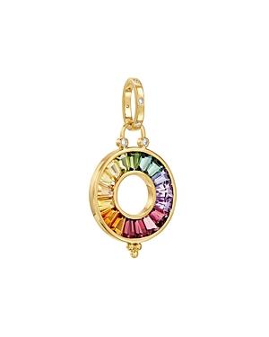 Temple St. Clair 18k Yellow Gold Celestial Color Wheel Pendant With Diamonds & Rainbow Gemstones