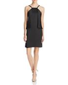 Laundry By Shelli Segal Partial Overlay Dress