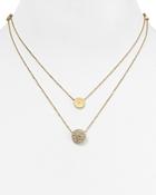 Michael Kors Dual Chain Pendant Necklace, 16