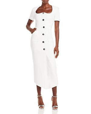 David Koma Sweetheart Neck Midi Dress