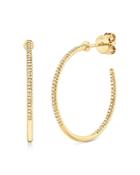 Moon & Meadow 14k Yellow Gold Diamond Hoop Earrings - 100% Exclusive