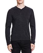 The Kooples Merino And Leather Pullover Sweater