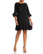Adrianna Papell Plus Ruffle-trimmed Dress