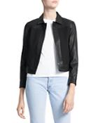 Theory Open Front Leather Jacket