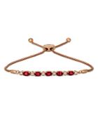 Bloomingdale's Ruby And Diamond Bolo Bracelet In 14k Rose Gold - 100% Exclusive