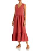 Sol Angeles Cotton Ruffled Crepe Midi Dress