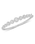 Bloomingdale's Diamond Halo Bangle Bracelet In 14k White Gold, 3.0 Ct. T.w. - 100% Exclusive