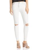 Free People Distressed Skinny Jeans In White