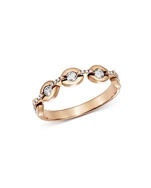 Bloomingdale's Diamond Chain Motif Ring In 14k Rose Gold, 0.27 Ct. T.w. - 100% Exclusive