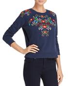 Rebecca Minkoff Jennings Floral-embroidered Sweatshirt