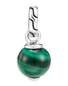 John Hardy Sterling Silver Classic Chain Silver Pendant With Malachite