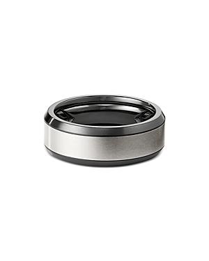 David Yurman Men's Gray & Black Titanium Wide Beveled Band